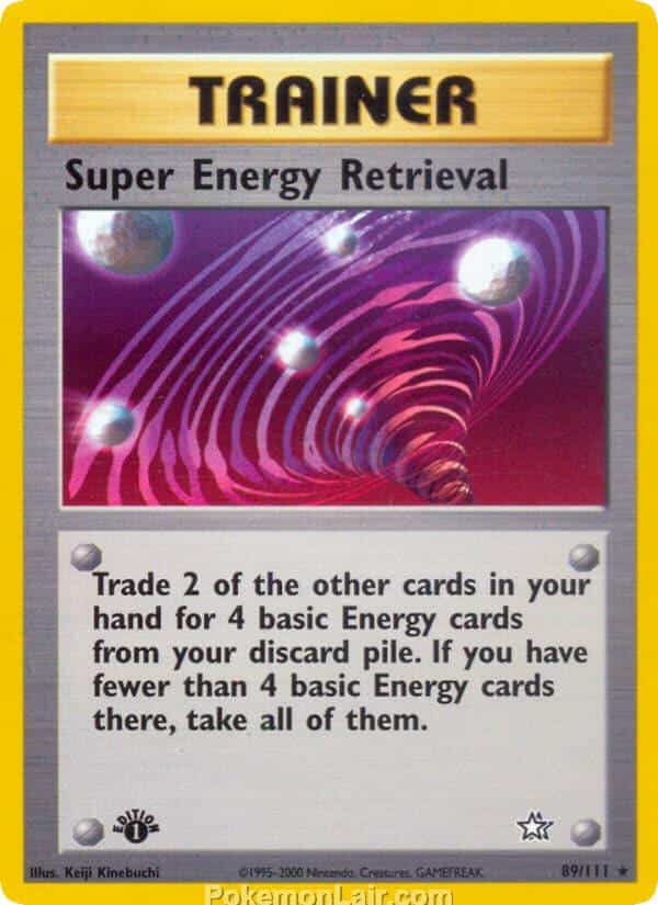 2000 Pokemon Trading Card Game NEO Genesis Price List 89 Super Energy Retrieval