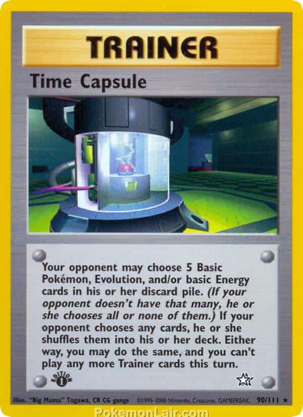 2000 Pokemon Trading Card Game NEO Genesis Price List 90 Time Capsule