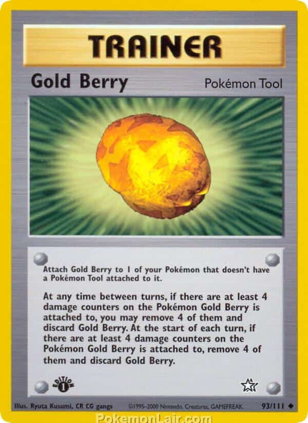 2000 Pokemon Trading Card Game NEO Genesis Price List 93 Gold Berry