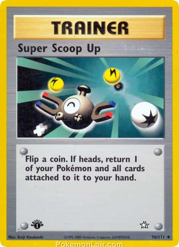2000 Pokemon Trading Card Game NEO Genesis Price List 98 Super Scoop Up