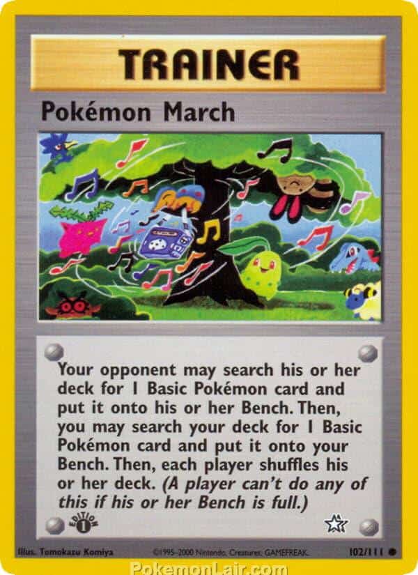 2000 Pokemon Trading Card Game NEO Genesis Set 102 Pokemon March