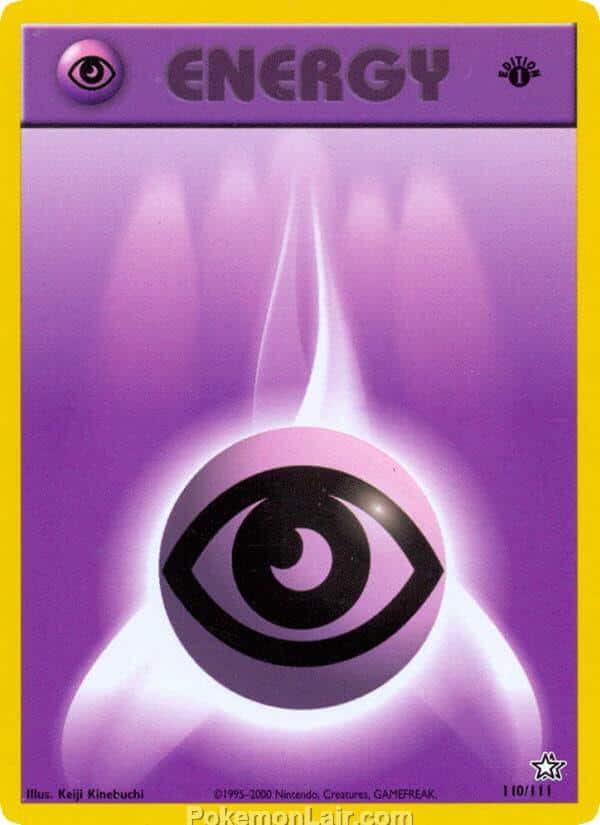 2000 Pokemon Trading Card Game NEO Genesis Set 110 Psychic Energy