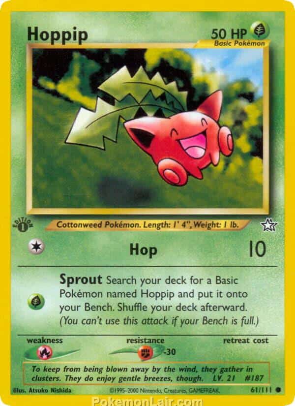 2000 Pokemon Trading Card Game NEO Genesis Set 61 Hoppip