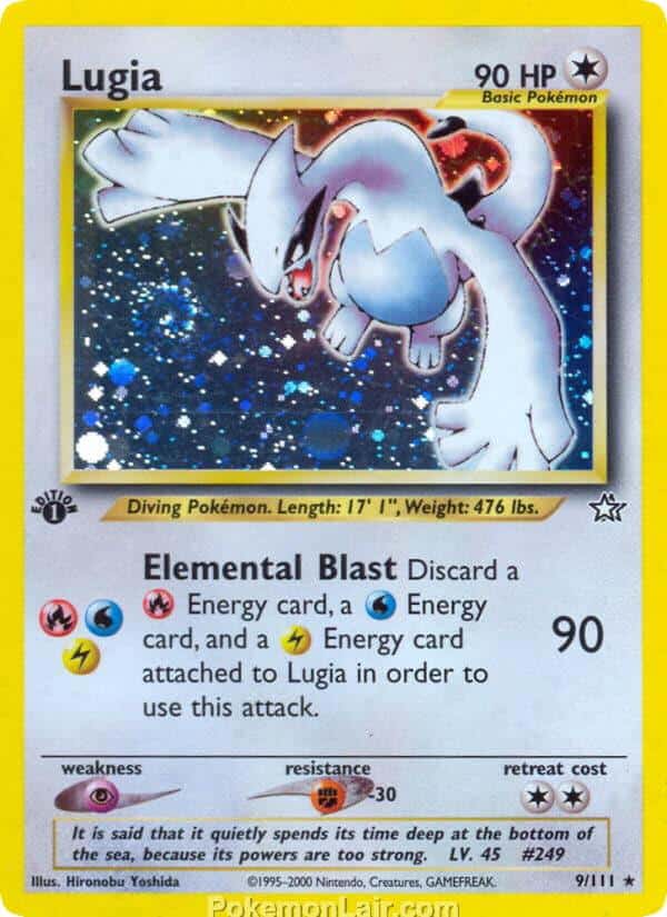 2000 Pokemon Trading Card Game NEO Genesis Set 9 Lugia