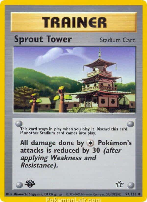 2000 Pokemon Trading Card Game NEO Genesis Set 97 Sprout Tower