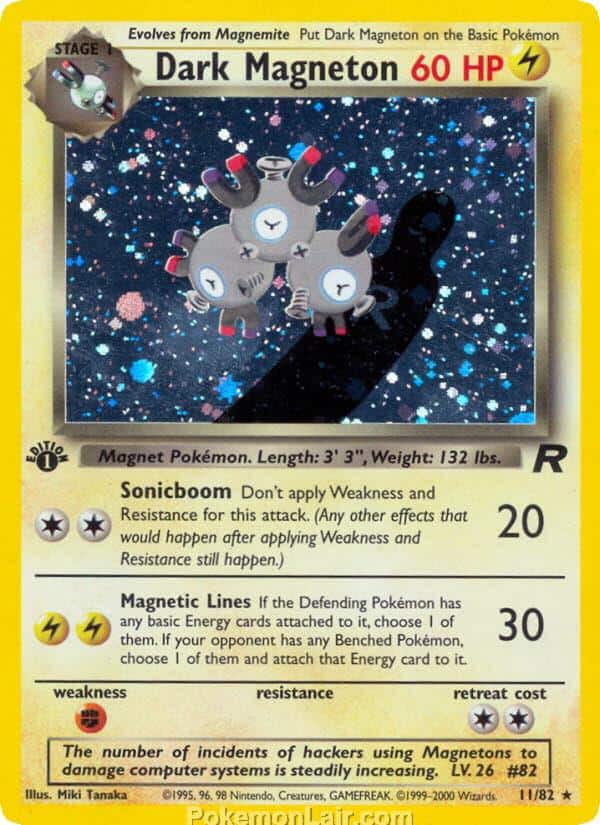 2000 Pokemon Trading Card Game Team Rocket Price List 11 Dark Magneton