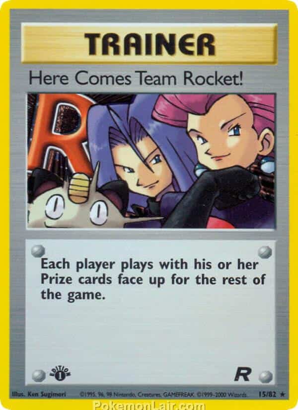 2000 Pokemon Trading Card Game Team Rocket Price List 15 Here Comes Team Rocket