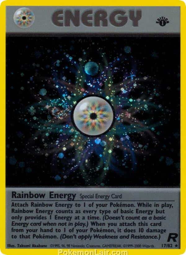 2000 Pokemon Trading Card Game Team Rocket Price List 17 Rainbow Energy