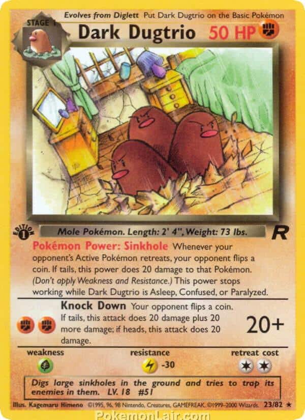 2000 Pokemon Trading Card Game Team Rocket Price List 23 Dark Dugtrio