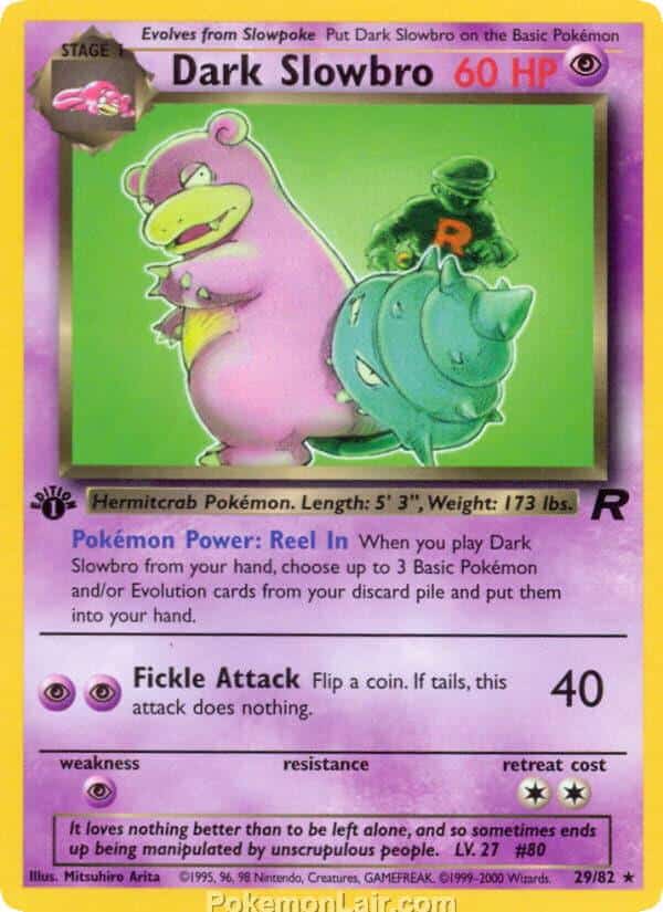 2000 Pokemon Trading Card Game Team Rocket Price List 29 Dark Slowbro