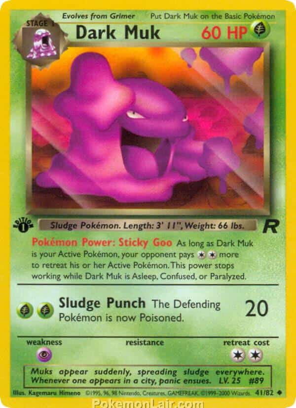 2000 Pokemon Trading Card Game Team Rocket Price List 41 Dark Muk