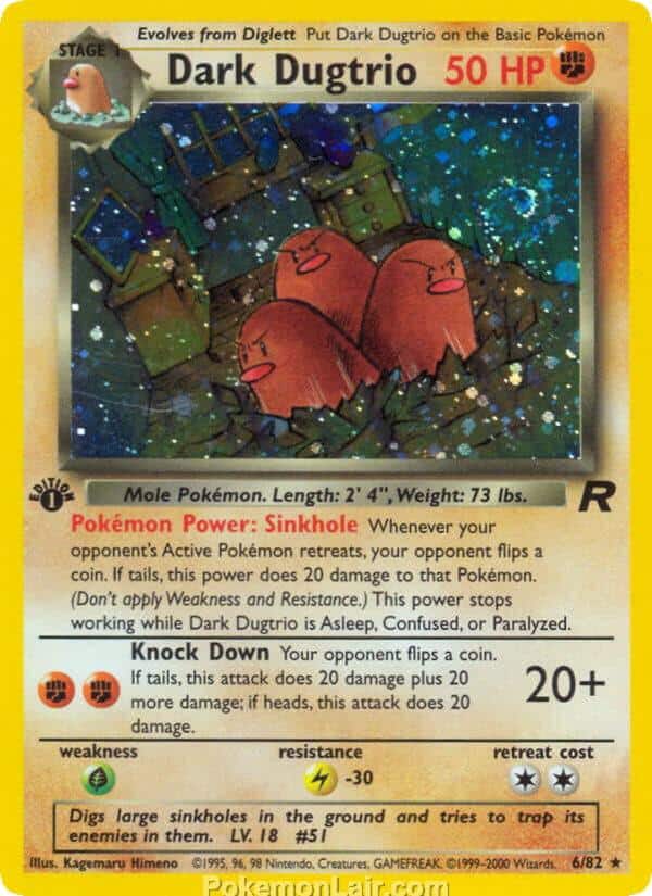 2000 Pokemon Trading Card Game Team Rocket Price List 6 Dark Dugtrio