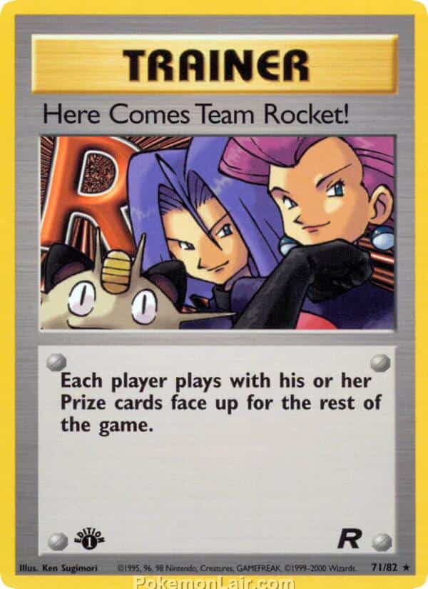2000 Pokemon Trading Card Game Team Rocket Price List 71 Here Comes Team Rocket