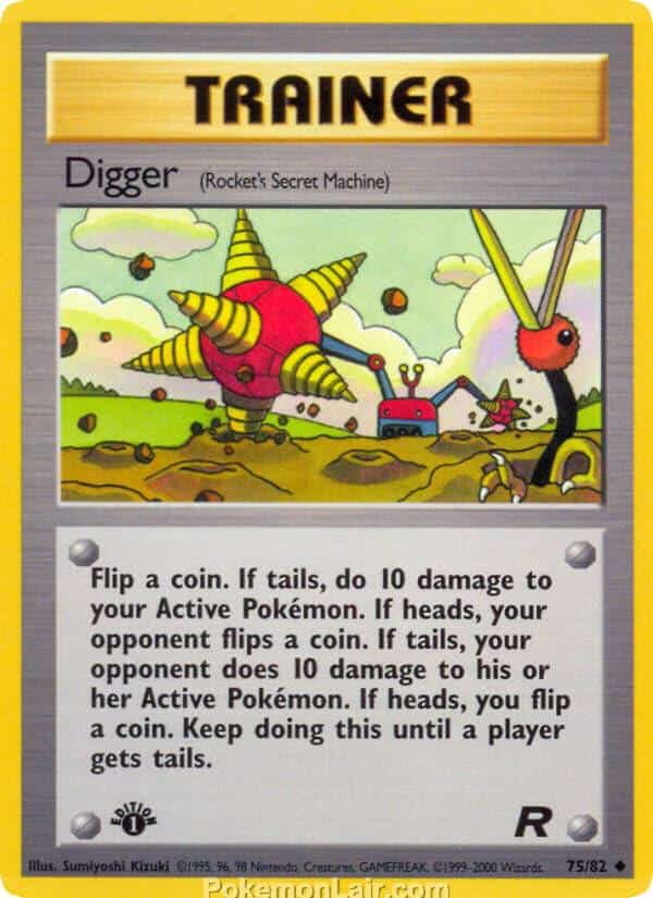 2000 Pokemon Trading Card Game Team Rocket Price List 75 Digger