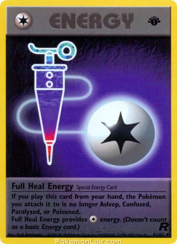 2000 Pokemon Trading Card Game Team Rocket Price List 81 Full Heal Energy