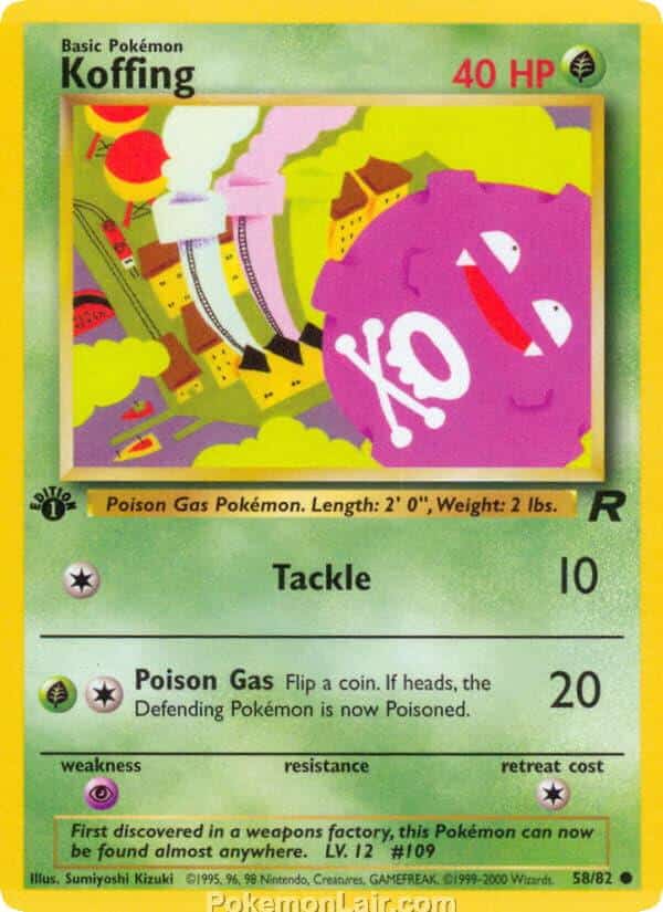2000 Pokémon TCG Team Rocket Set - 58 - Koffing