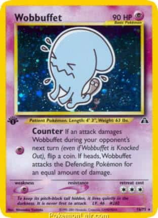 2001 Pokemon Trading Card Game NEO Discovery Price List 16 Wobbuffet