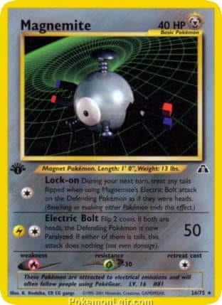 2001 Pokemon Trading Card Game NEO Discovery Price List 26 Magnemite