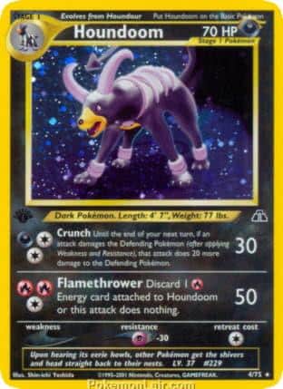 2001 Pokemon Trading Card Game NEO Discovery Price List 4 Houndoom