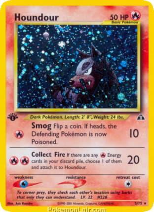 2001 Pokemon Trading Card Game NEO Discovery Price List 5 Houndour