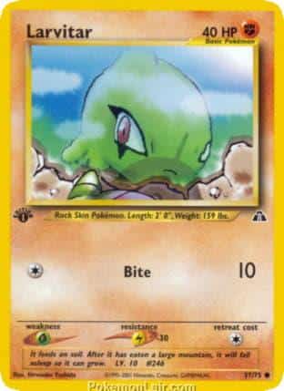 2001 Pokemon Trading Card Game NEO Discovery Price List 57 Larvitar