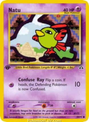 2001 Pokemon Trading Card Game NEO Discovery Price List 59 Natu