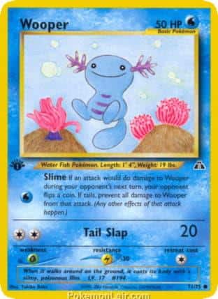 2001 Pokemon Trading Card Game NEO Discovery Price List 71 Wooper