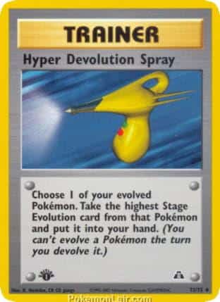 2001 Pokemon Trading Card Game NEO Discovery Price List 73 Hyper Devolution Spray