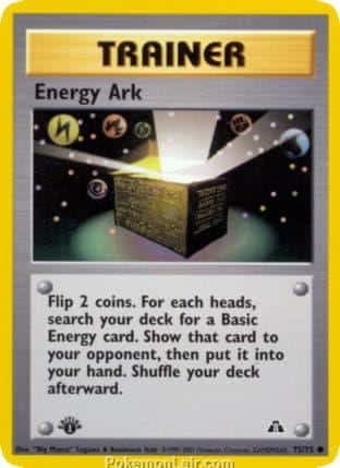 2001 Pokemon Trading Card Game NEO Discovery Price List 75 Energy Ark