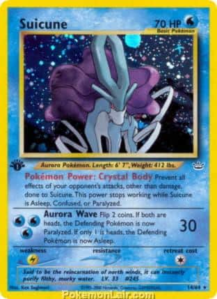 2001 Pokemon Trading Card Game NEO Revelation Price List 14 Suicune