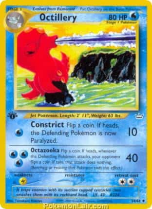 2001 Pokemon Trading Card Game NEO Revelation Price List 34 Octillery