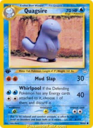 2001 Pokemon Trading Card Game NEO Revelation Price List 48 Quagsire