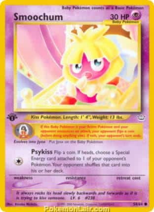 2001 Pokemon Trading Card Game NEO Revelation Price List 54 Smoochum