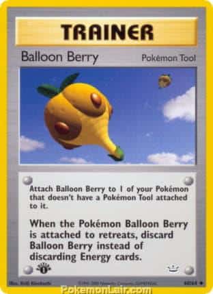 2001 Pokemon Trading Card Game NEO Revelation Price List 60 Balloon Berry