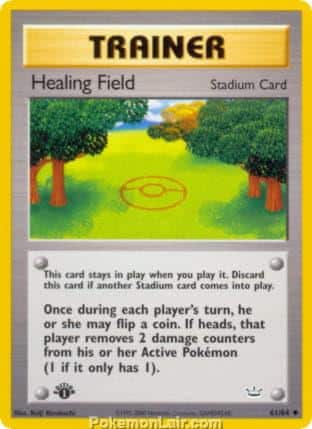 2001 Pokemon Trading Card Game NEO Revelation Price List 61 Healing Field