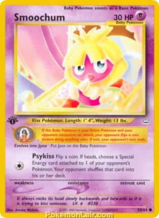 2001 Pokemon Trading Card Game NEO Revelation Set 54 Smoochum