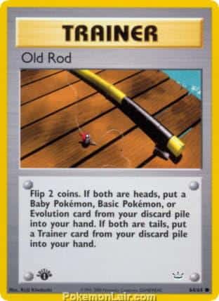 2001 Pokemon Trading Card Game NEO Revelation Set 64 Old Rod