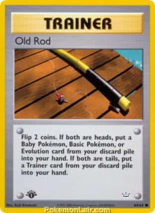 2001 Pokemon Trading Card Game NEO Revelation Set 64 Old Rod