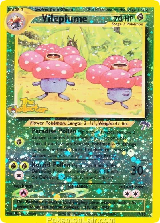2001 Pokemon Trading Card Game NEO Southern Islands Price List 17 Vileplume