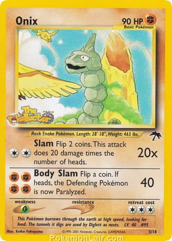2001 Pokemon Trading Card Game NEO Southern Islands Price List 3 Onix