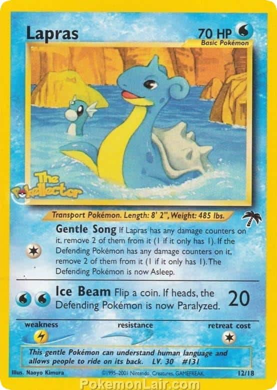 2001 Pokemon Trading Card Game NEO Southern Islands Set 12 Lapras