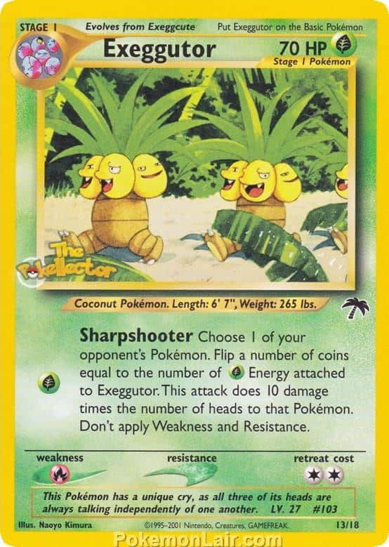2001 Pokemon Trading Card Game NEO Southern Islands Set 13 Exeggutor