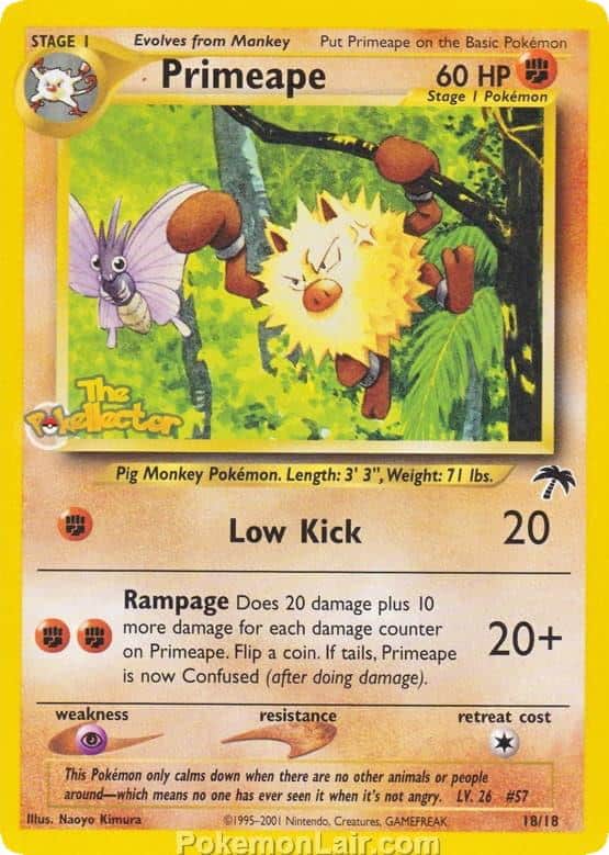 2001 Pokemon Trading Card Game NEO Southern Islands Set 18 Primeape