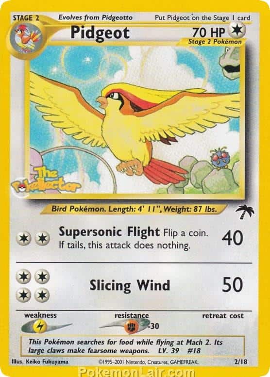 2001 Pokemon Trading Card Game NEO Southern Islands Set 2 Pidgeot