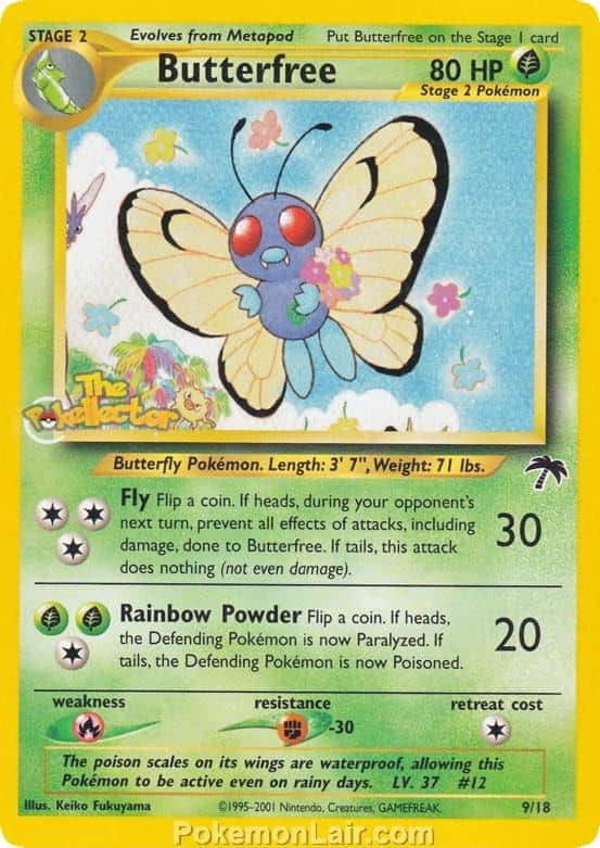 2001 Pokemon Trading Card Game NEO Southern Islands Set 9 Butterfree
