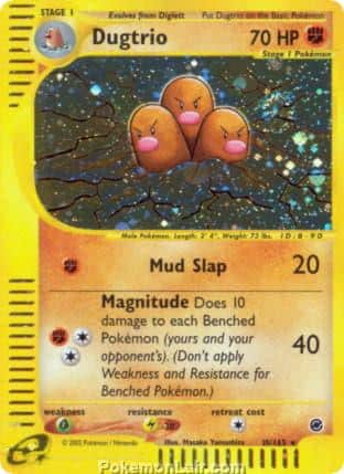 2002 Pokemon Trading Card Game Expedition Base Price List 10 Dugtrio