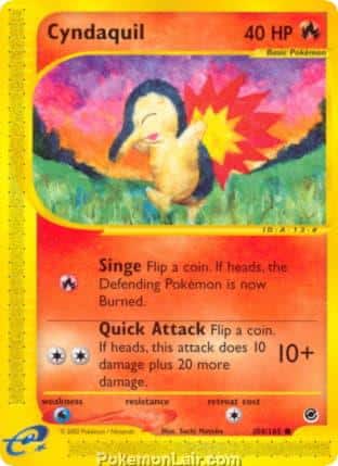 2002 Pokemon Trading Card Game Expedition Base Price List 104 Cyndaquil