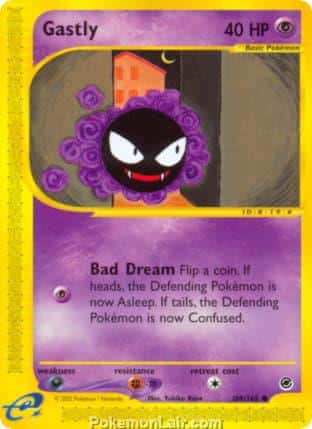 2002 Pokemon Trading Card Game Expedition Base Price List 109 Gastly