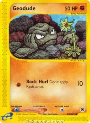 2002 Pokemon Trading Card Game Expedition Base Price List 110 Geodude