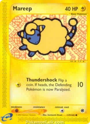2002 Pokemon Trading Card Game Expedition Base Price List 119 Mareep